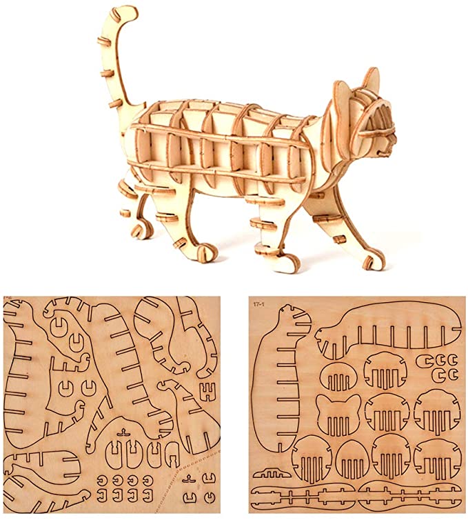 3D Wooden Puzzle - Cat By Kikkerland – Lee's Shops at Wagner Square